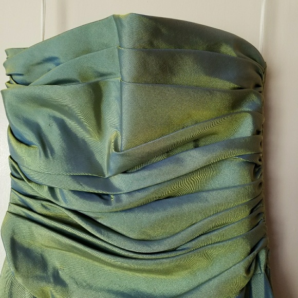 Bari Jay formal gown iridescent green size 5/6 - Picture 3 of 8